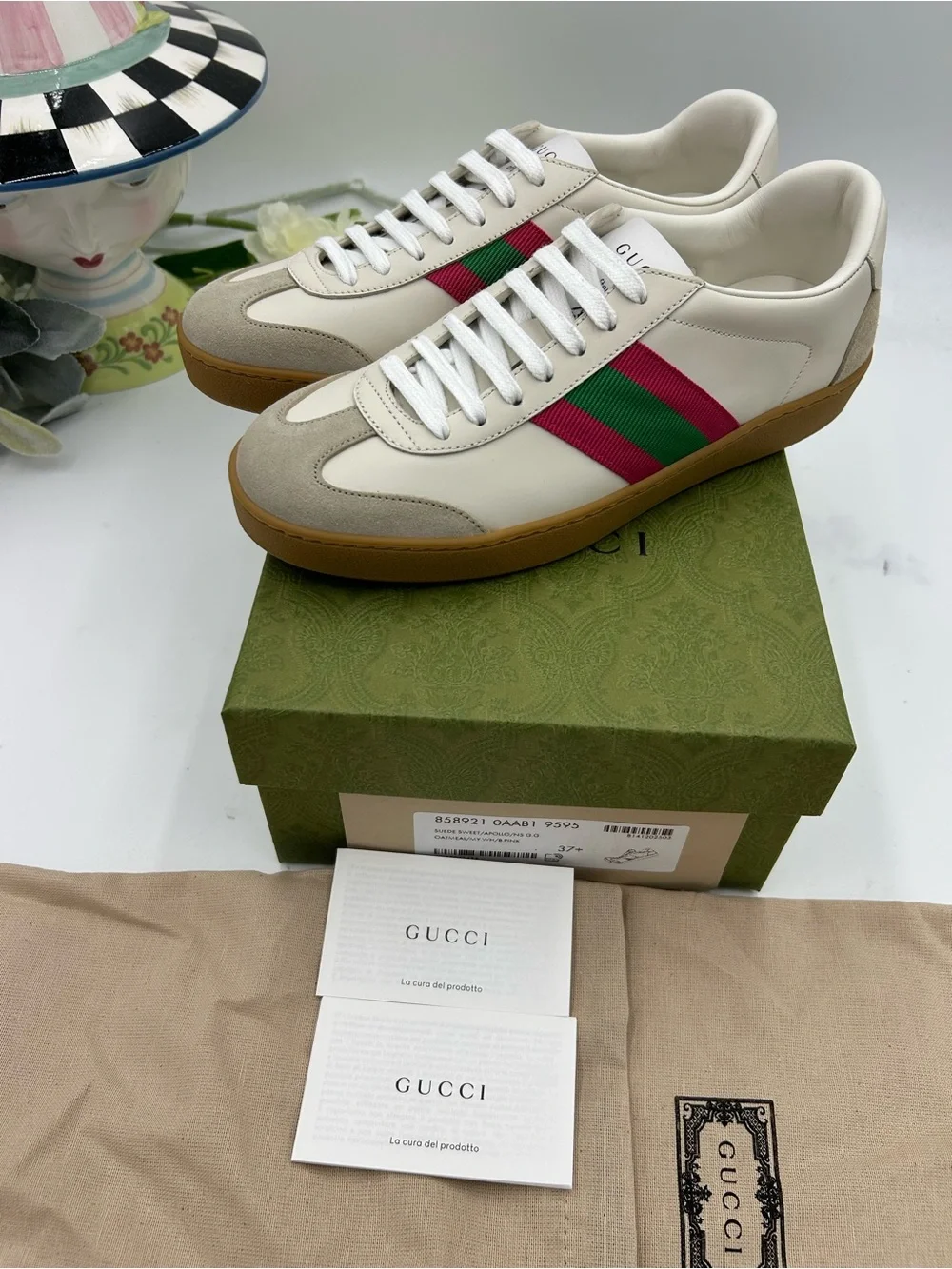 Women's Gucci G 74 Leather/suede sneakers size 37.5 made in Italy
